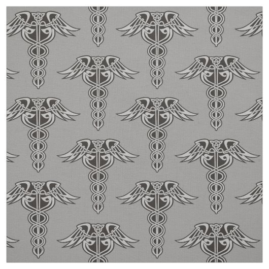 Celtic Knot Caduceus Fabric Stof (Swatch)