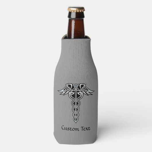 Celtic Knot Caduceus Flesjeskoeler (Fles Voorkant)