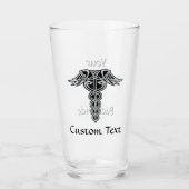 Celtic Knot Caduceus Glas (Voorkant)