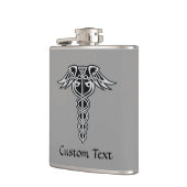 Celtic Knot Caduceus Heupfles (Links)