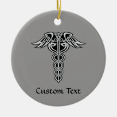 Celtic Knot Caduceus Keramisch Ornament (Voorkant)