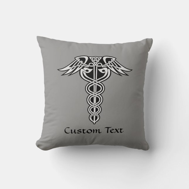 Celtic Knot Caduceus Kussen (Voorkant)