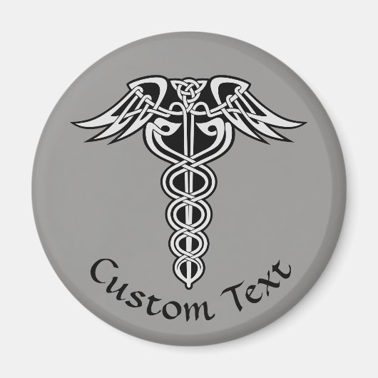 Celtic Knot Caduceus Magneet (Voorkant)