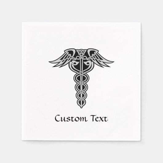 Celtic Knot Caduceus Servet (Voorkant)