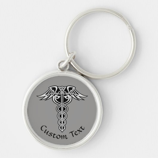 Celtic Knot Caduceus Sleutelhanger (Voorkant)