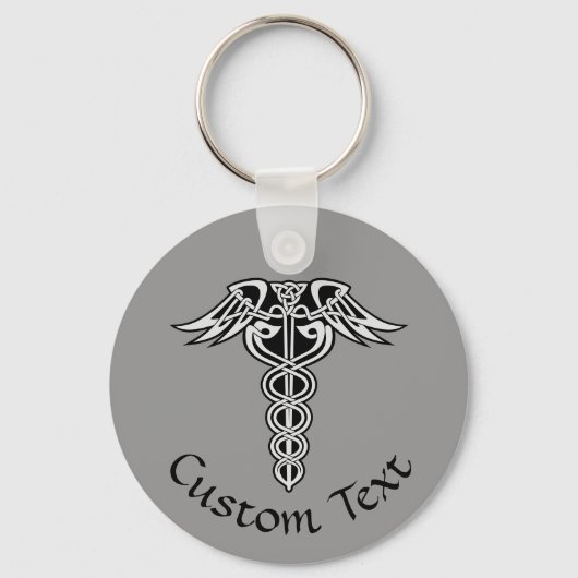Celtic Knot Caduceus Sleutelhanger (Voorkant)