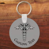 Celtic Knot Caduceus Sleutelhanger (Voorkant)