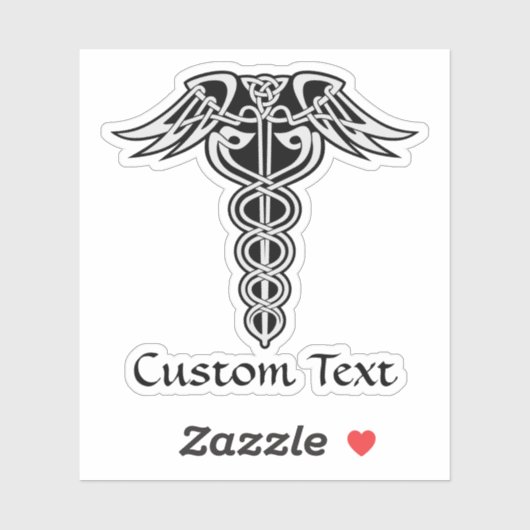 Celtic Knot Caduceus Sticker (Vel)