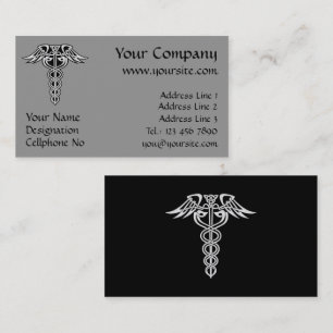 Celtic Knot Caduceus Visitekaartje