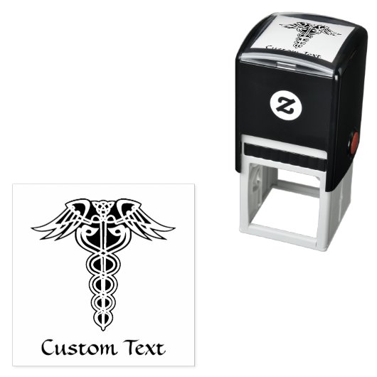 Celtic Knot Caduceus Zelfinktende Stempel (In situ)