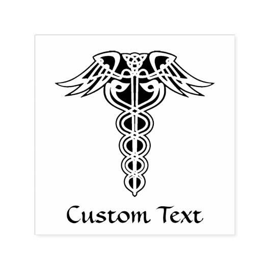 Celtic Knot Caduceus Zelfinktende Stempel (Design)