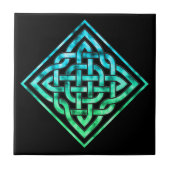 Celtic Knot Ceramic Tile - Diamond Blue Tegeltje (Voorkant)