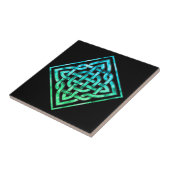 Celtic Knot Ceramic Tile - Diamond Blue Tegeltje (Zijkant)