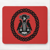 Celtic Knot Circle Thor's Hammer Muismat (Voorkant)