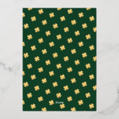 Celtic Knot Claddagh Shamrock Wedding Green  Folie Uitnodiging (Achterkant)