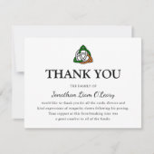 Celtic Knot Classic Ierse begrafenis Bedankkaart (Voorkant)