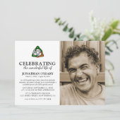 Celtic Knot Classic Irish Funeral Memorial Foto Kaart (Staand voorkant)