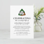 Celtic Knot Classic Irish Funeral Memorial Invitat Kaart (Staand voorkant)