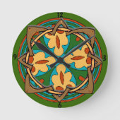 Celtic Knot Clock Face Ronde Klok (Voorkant)