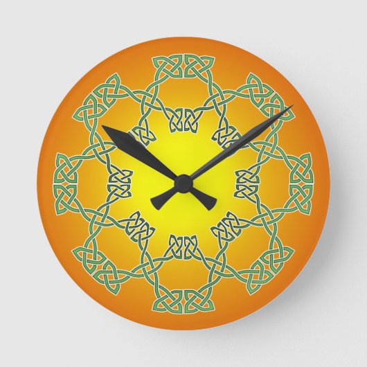 Celtic Knot Clock Ronde Klok (Voorkant)