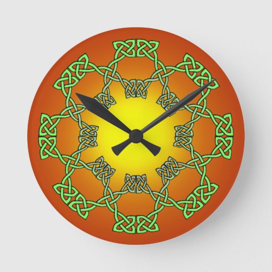 Celtic Knot Clock Ronde Klok (Voorkant)