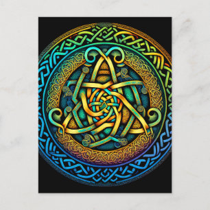 Celtic Knot Colorful Knotwork Briefkaart