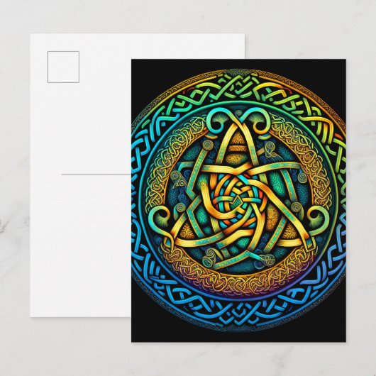 Celtic Knot Colorful Knotwork Briefkaart (Voorkant / Achterkant)
