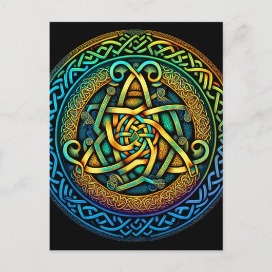 Celtic Knot Colorful Knotwork Briefkaart (Voorkant)