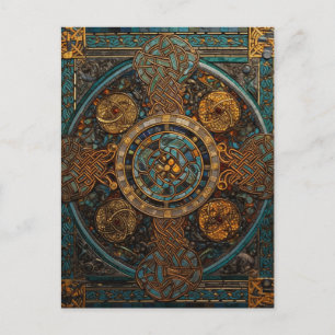 Celtic Knot Colorful Knotwork Briefkaart