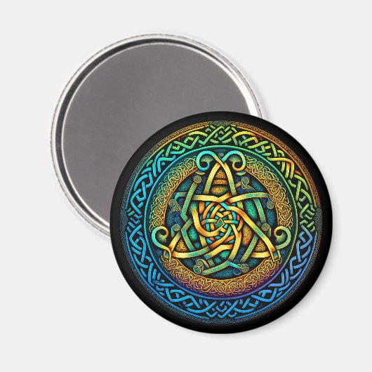 Celtic Knot Colorful Knotwork Magneet (Voorkant / Achterkant)