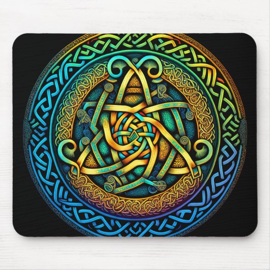 Celtic Knot Colorful Knotwork Muismat (Voorkant)
