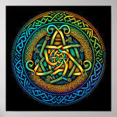 Celtic Knot Colorful Knotwork Poster (Voorkant)