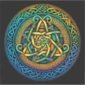Celtic Knot Colorful Knotwork Sticker (Voorkant)
