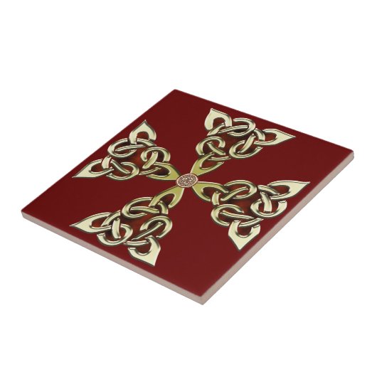 Celtic Knot Cross 2 Tegeltje (Zijkant)