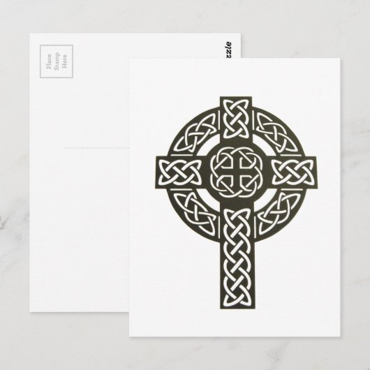 Celtic Knot Cross Briefkaart (Voorkant / Achterkant)