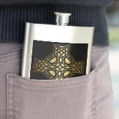 Celtic Knot Cross in Gold en Black Flacon (Voorbeeld)