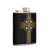 Celtic Knot Cross in Gold en Black Heupfles (Rechts)