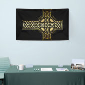 Celtic Knot Cross in Gold en Black Spandoek (Beurs)