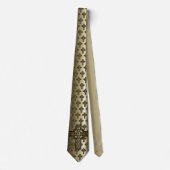 Celtic Knot Cross in Gold en Black Stropdas (Voorkant)