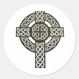 Celtic Knot Cross Ronde Sticker