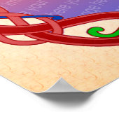 Celtic Knot Design Creëer Uw eigen foto Poster (Hoek)