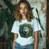 Celtic Knot Design met een grote wolf T-shirt