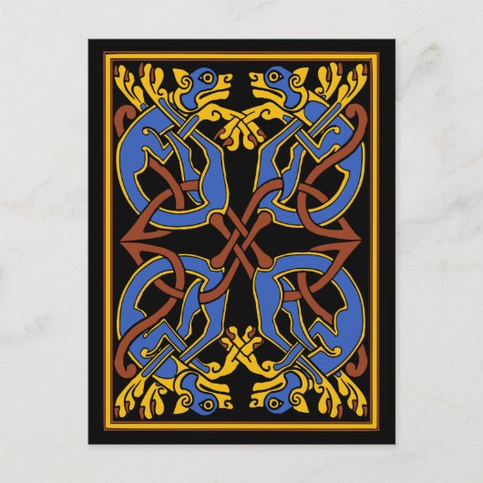 Celtic Knot Design met Honden Briefkaart (Voorkant)