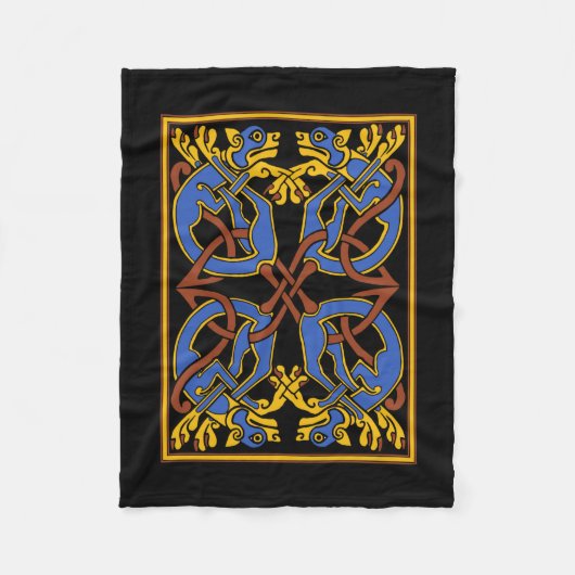 Celtic Knot Design met Honden Fleece Deken (Voorkant)
