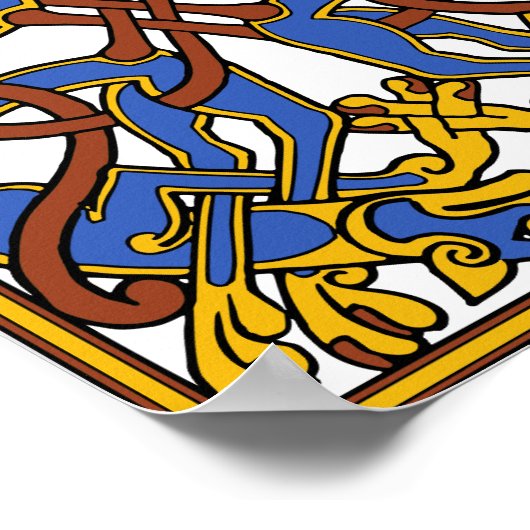 Celtic Knot Design met Honden Poster (Hoek)