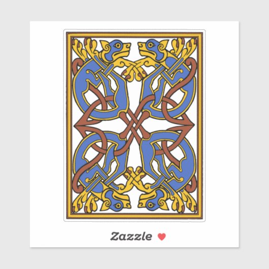 Celtic Knot Design met Honden Sticker (Vel)
