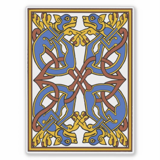 Celtic Knot Design met Honden Sticker (Voorkant)