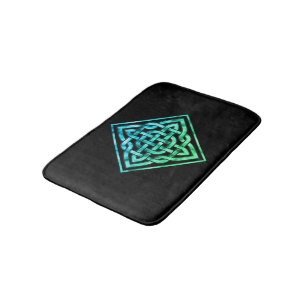 Celtic Knot - Diamond Blue Bath Mat