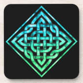 Celtic Knot - Diamond Blue Green Black Onderzetter (Voorkant)