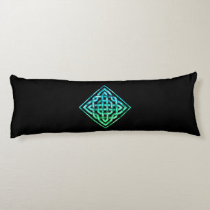Celtic Knot - Diamond Blue Green Body Pillow Lichaamskussen